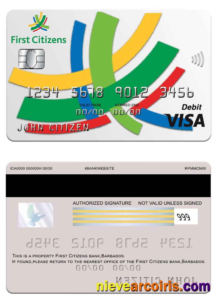 Barbaros first Citizens bank visa card